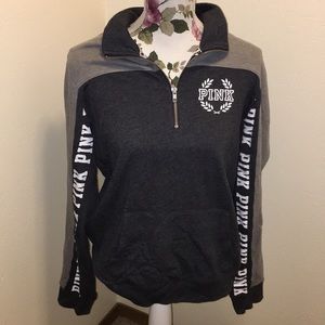 Vs pink zip up sweater